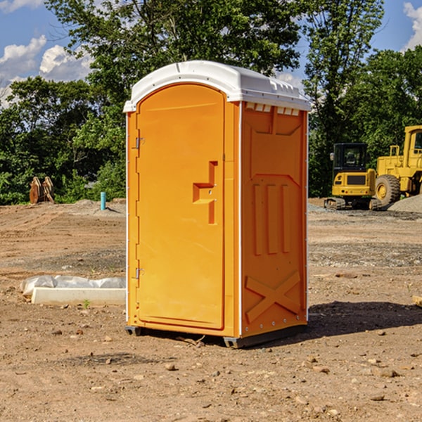 can i customize the exterior of the porta potties with my event logo or branding in Riverside ID